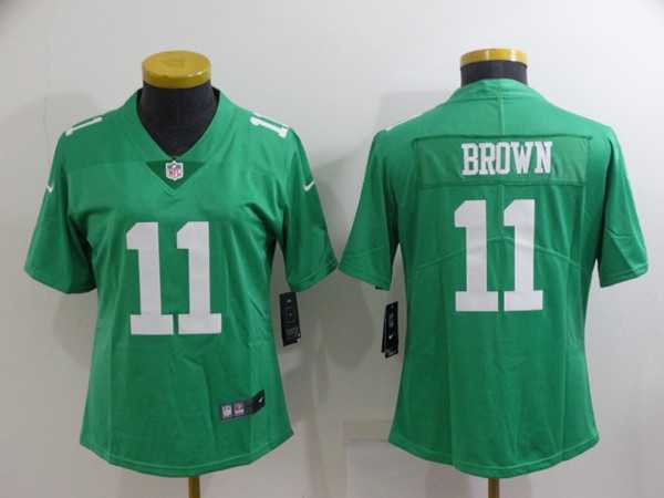 Women's Philadelphia Eagles #11 A. J. Brown Green Vapor Untouchable Limited Stitched Football Jersey,We sell and wholesale Women's Philadelphia Eagles #11 A. J. Brown Green Vapor Untouchable Limited Stitched Football Jersey on line form chian!